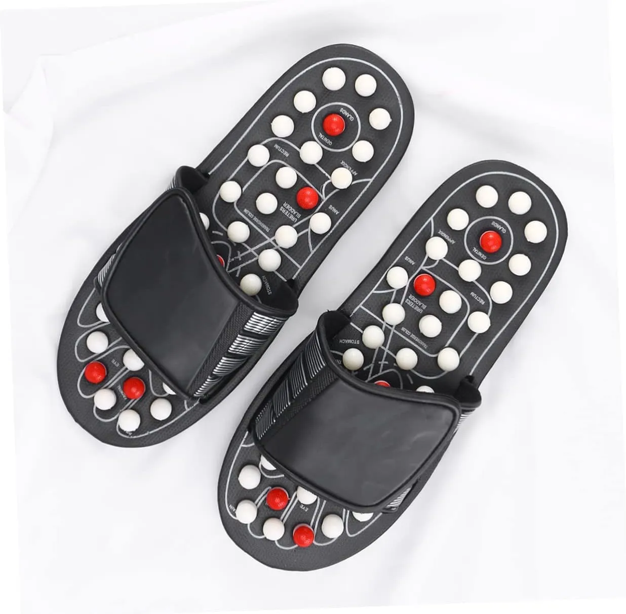 1pair Rotating Tai Chi Gossip Foot Health Massage Shoes for Men and Women Magnetic Slippers for Plantar Relief and Foot Relaxation