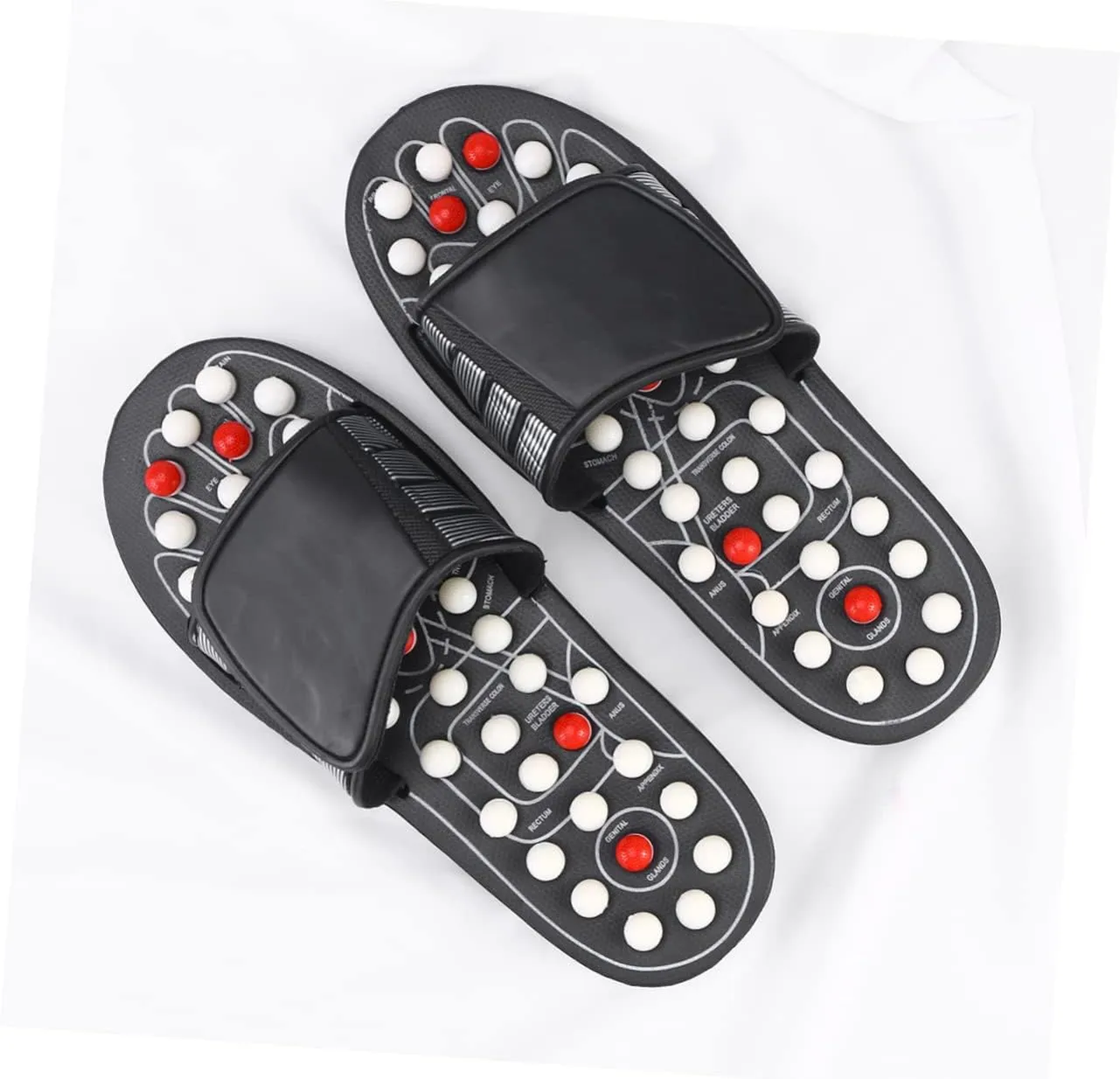 1pair Rotating Tai Chi Gossip Foot Health Massage Shoes for Men and Women Magnetic Slippers for Plantar Relief and Foot Relaxation