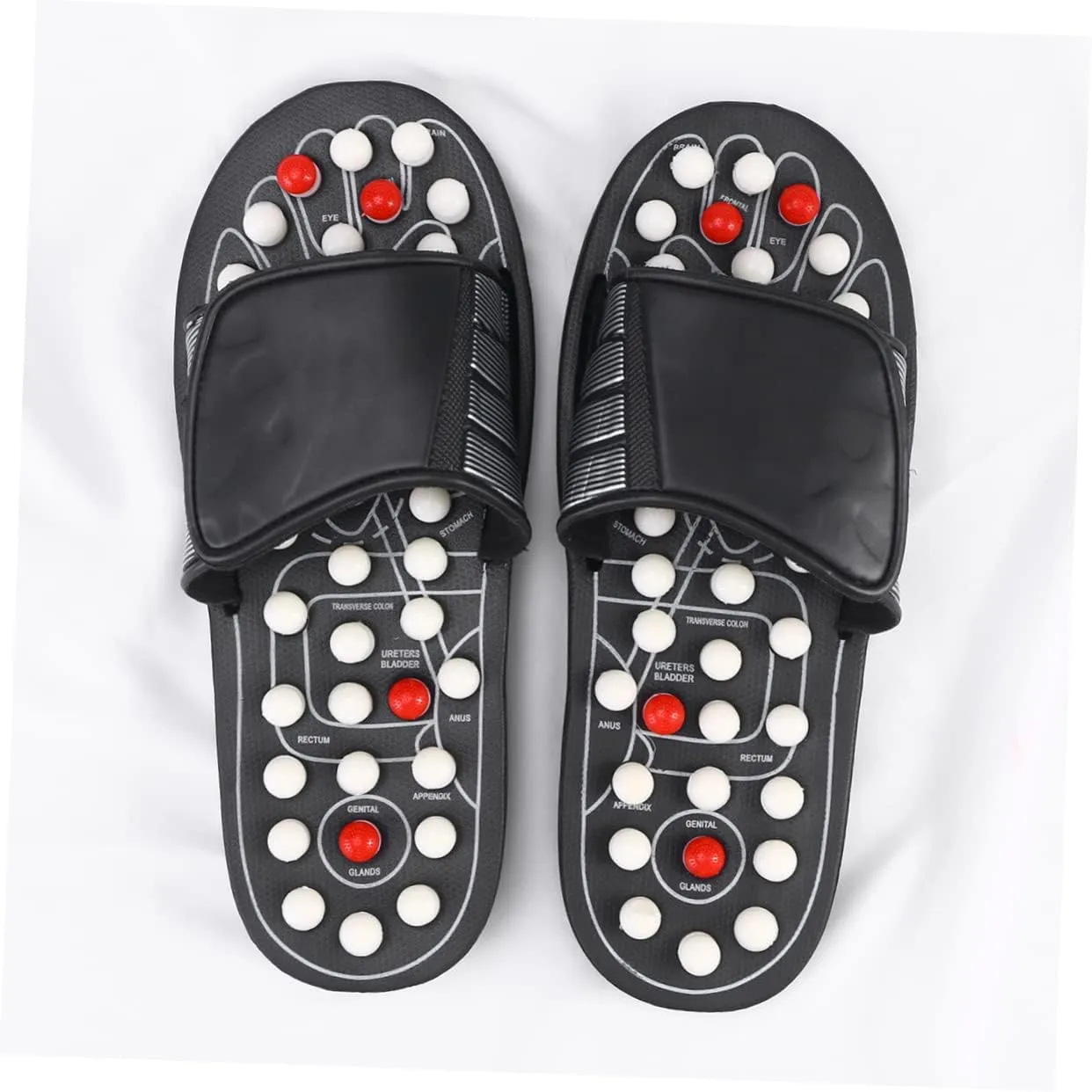 1pair Rotating Tai Chi Gossip Foot Health Massage Shoes for Men and Women Magnetic Slippers for Plantar Relief and Foot Relaxation