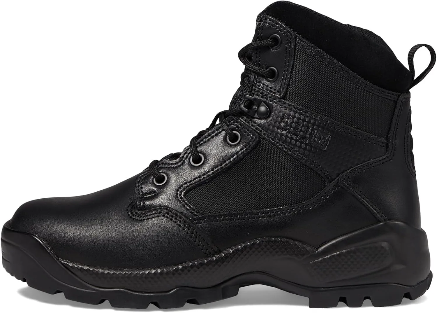 5.11 Tactical Women's ATAC 2.0 Boots, 6" Side Zip Slip Resistant Hiking Boots, Water Resistant, Black
