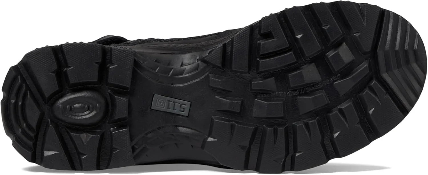 5.11 Tactical Women's ATAC 2.0 Boots, 6" Side Zip Slip Resistant Hiking Boots, Water Resistant, Black