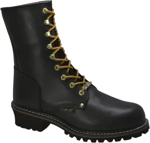 Ad Tec Men's 9" Super Logger Steel Toe Leather Work Boots | Oil Resistant Lug Sole