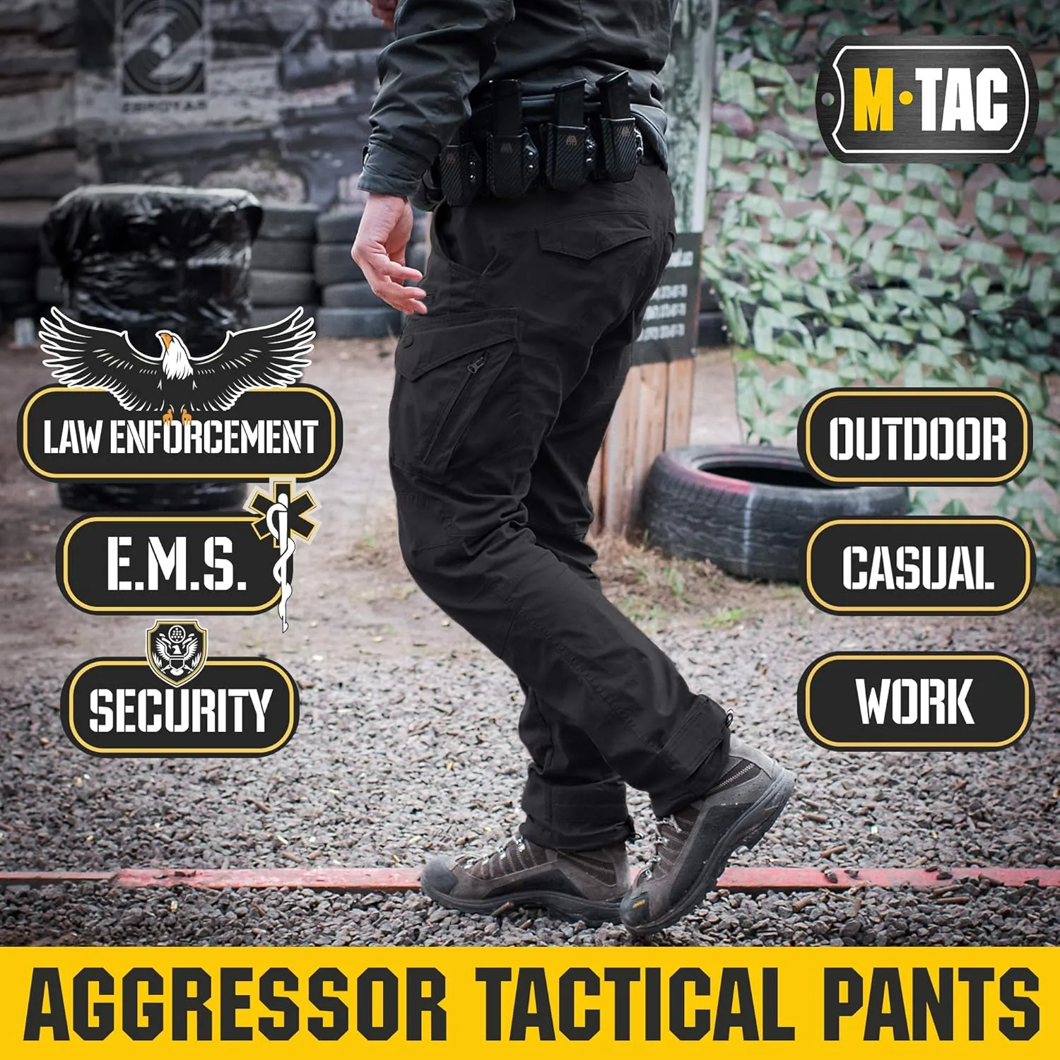 Aggressor Flex - Tactical Pants - Men Cotton with Cargo Pockets