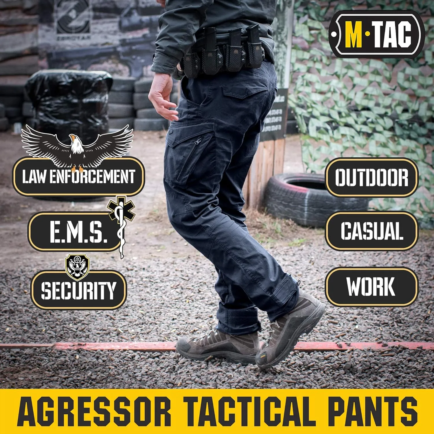 Aggressor Flex - Tactical Pants - Men Cotton with Cargo Pockets