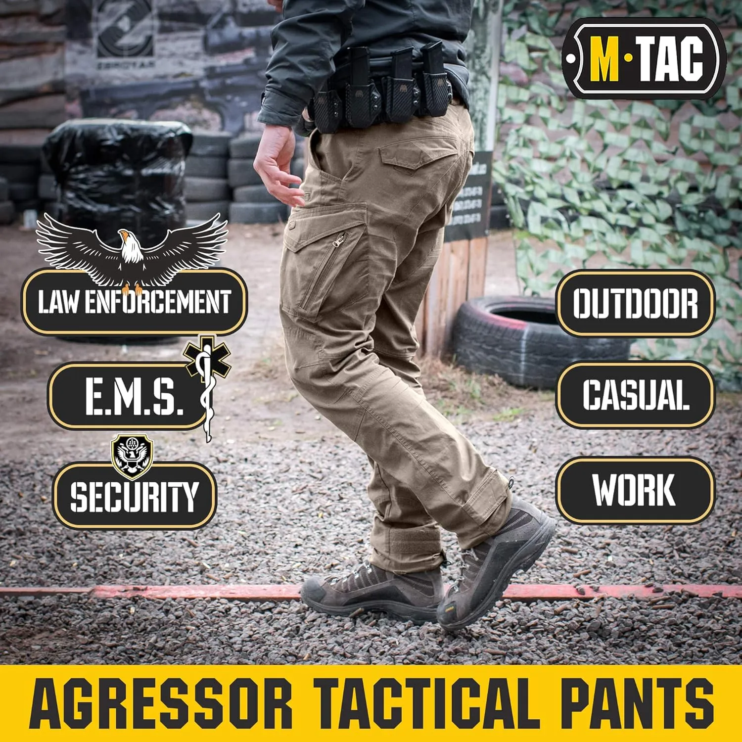 Aggressor Flex - Tactical Pants - Men Cotton with Cargo Pockets