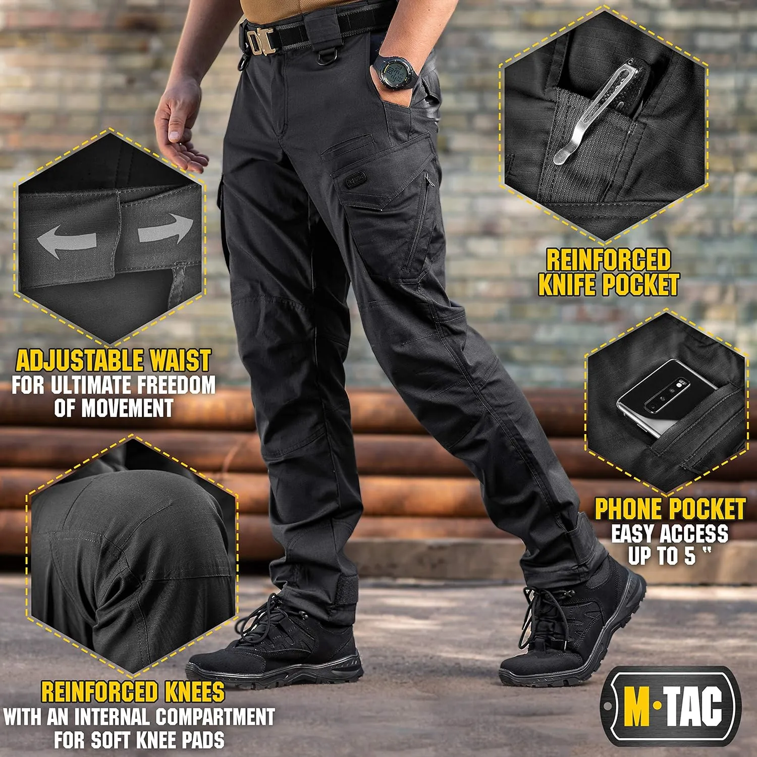 Aggressor Flex - Tactical Pants - Men Cotton with Cargo Pockets