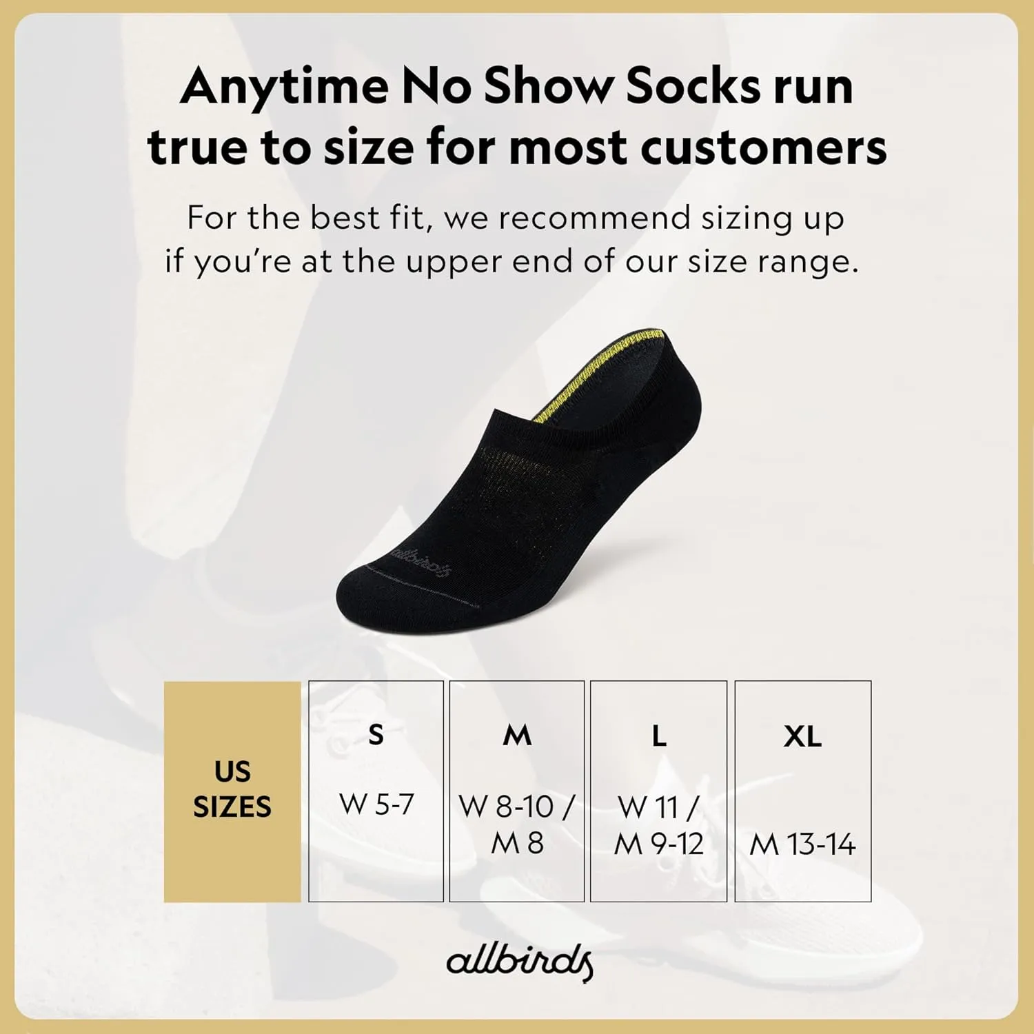 Allbirds Unisex Anytime No Show Sock, Lightweight Organic Cotton Ped Socks for Men & Women