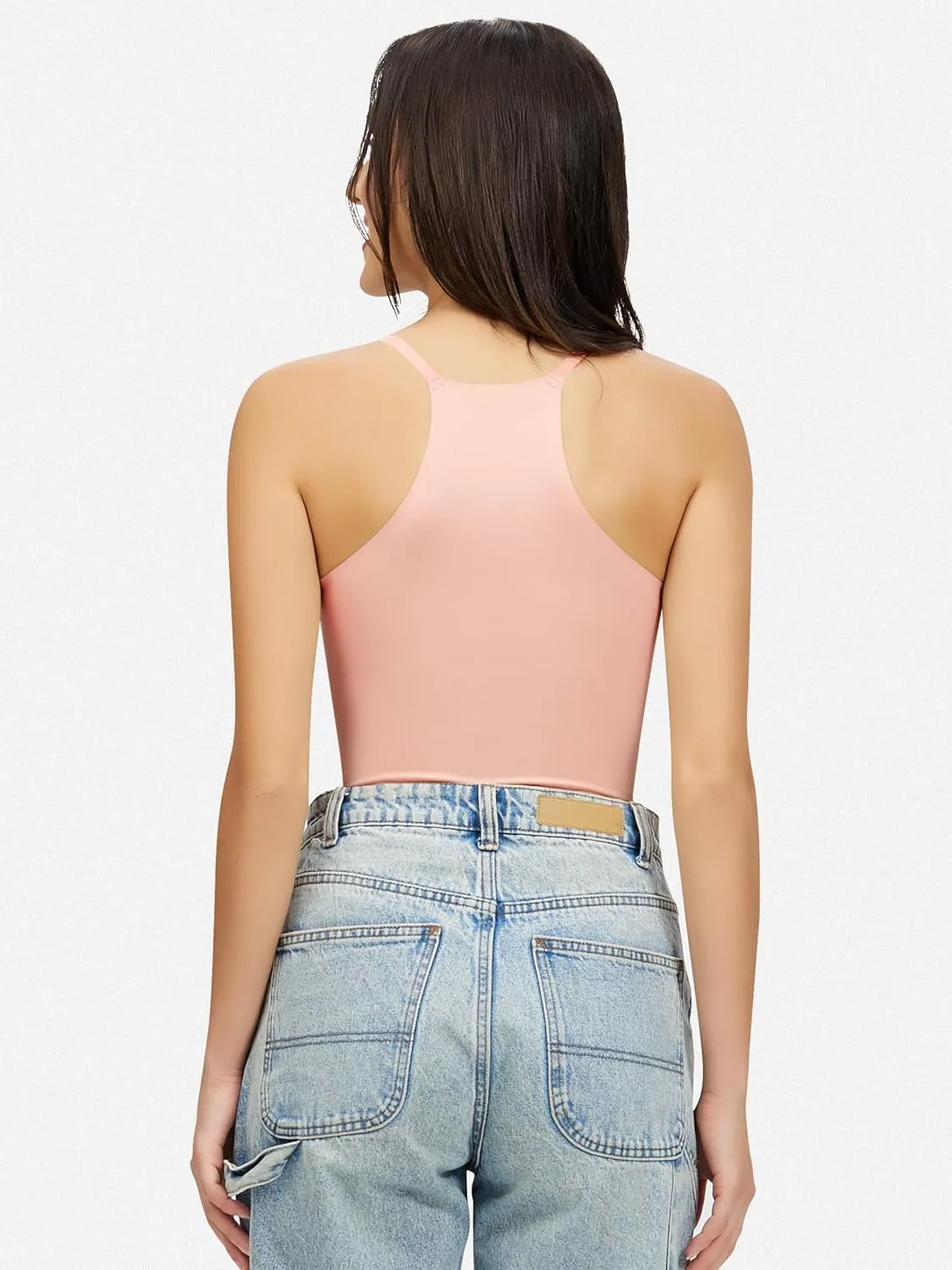Artdear Womens Scoop Neck Camisole - Double Lined Tank Top Spaghetti Strap Basic Crop Tops Air Touch Fabric