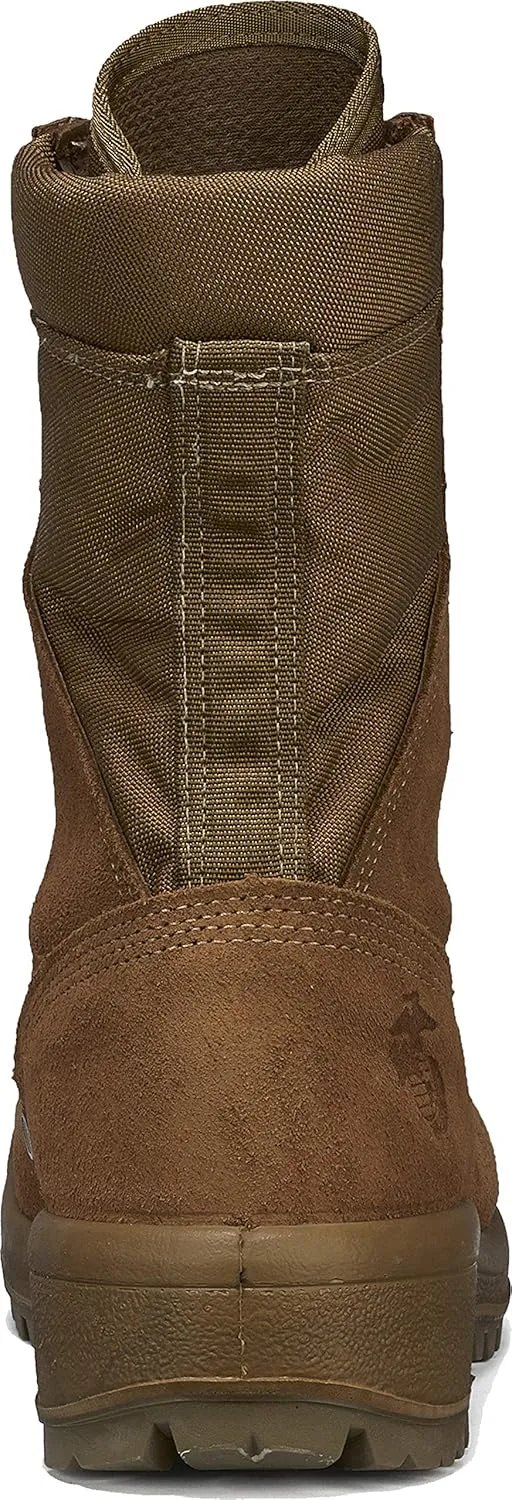 Belleville 590 8 Inch US Marine Corps Hot Weather Combat Boot for Men (EGA) - USMC Coyote Brown Leather with Vanguard Sole and Vibram Sierra Traction Outsole; Berry Compliant