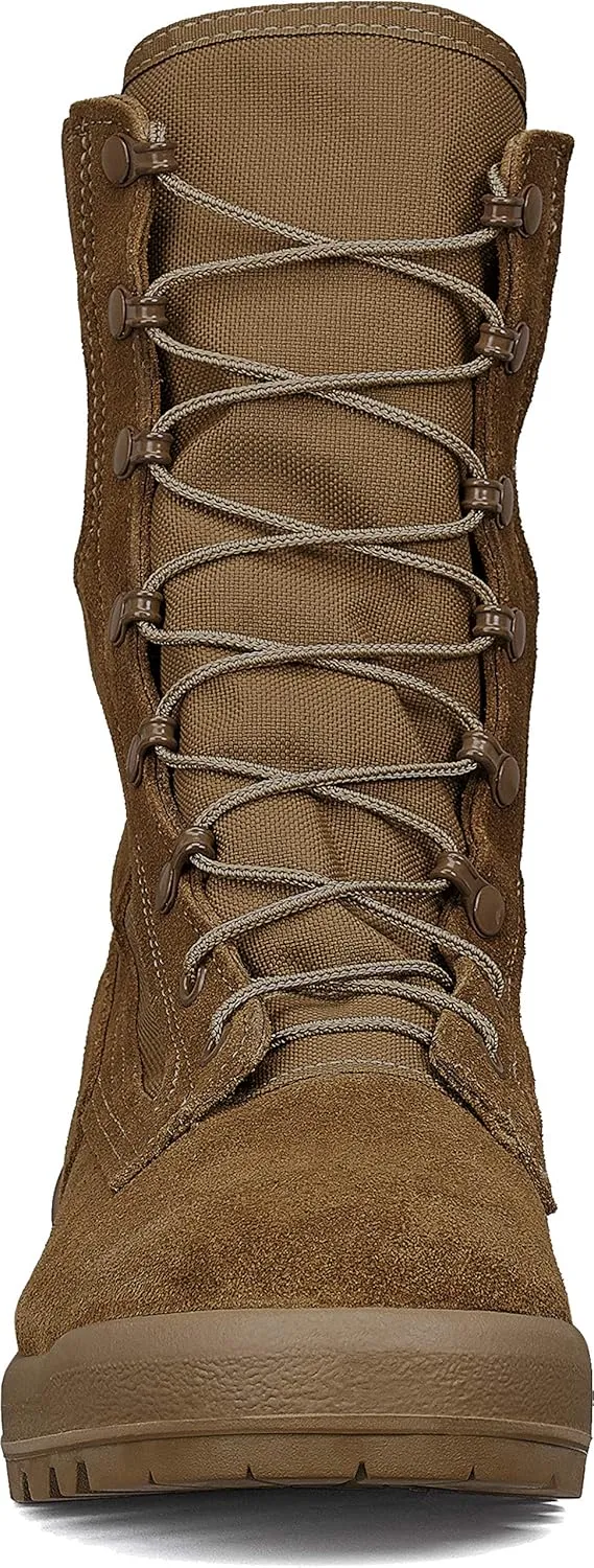 Belleville C390 8 Inch Hot-Weather Combat Boots for Men - Active-Duty Army OCP ACU Coyote Brown Leather with Abrasion-Resistant Nylon and Traction Outsole; Berry Compliant