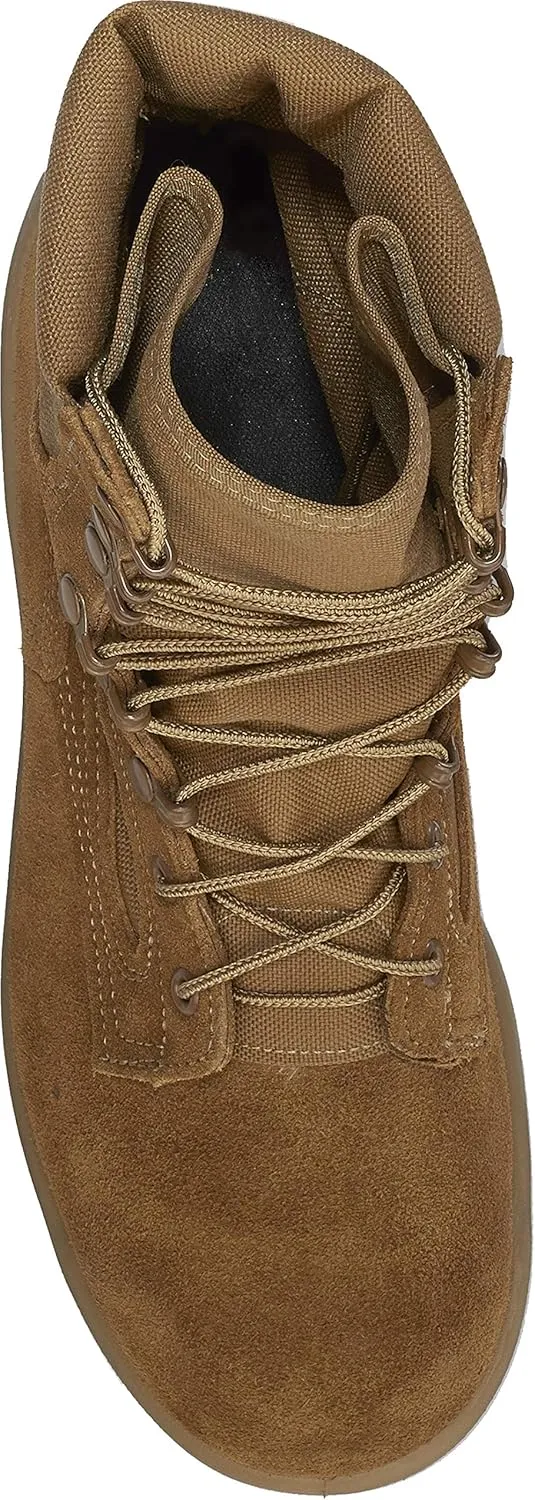 Belleville C390 8 Inch Hot-Weather Combat Boots for Men - Active-Duty Army OCP ACU Coyote Brown Leather with Abrasion-Resistant Nylon and Traction Outsole; Berry Compliant