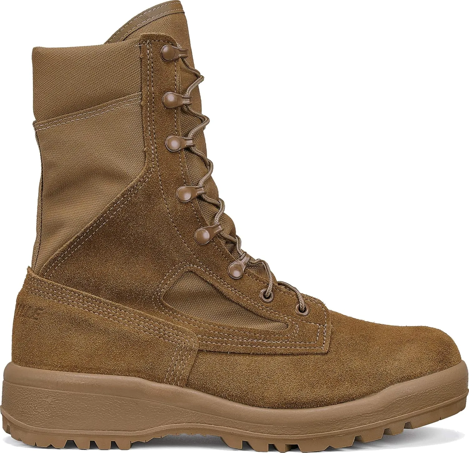 Belleville C390 8 Inch Hot-Weather Combat Boots for Men - Active-Duty Army OCP ACU Coyote Brown Leather with Abrasion-Resistant Nylon and Traction Outsole; Berry Compliant