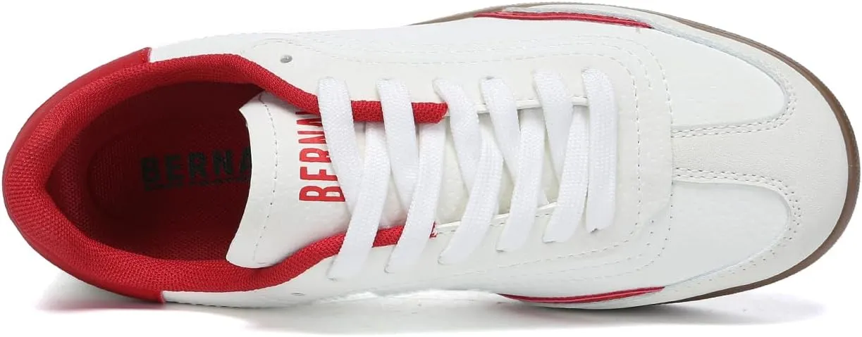 Bernal Women's Fashion Sneakers Flat Low-Top Lace-Up Comfortable Casual Tennis Shoes Walking Travel Shoes Dress Sneakers
