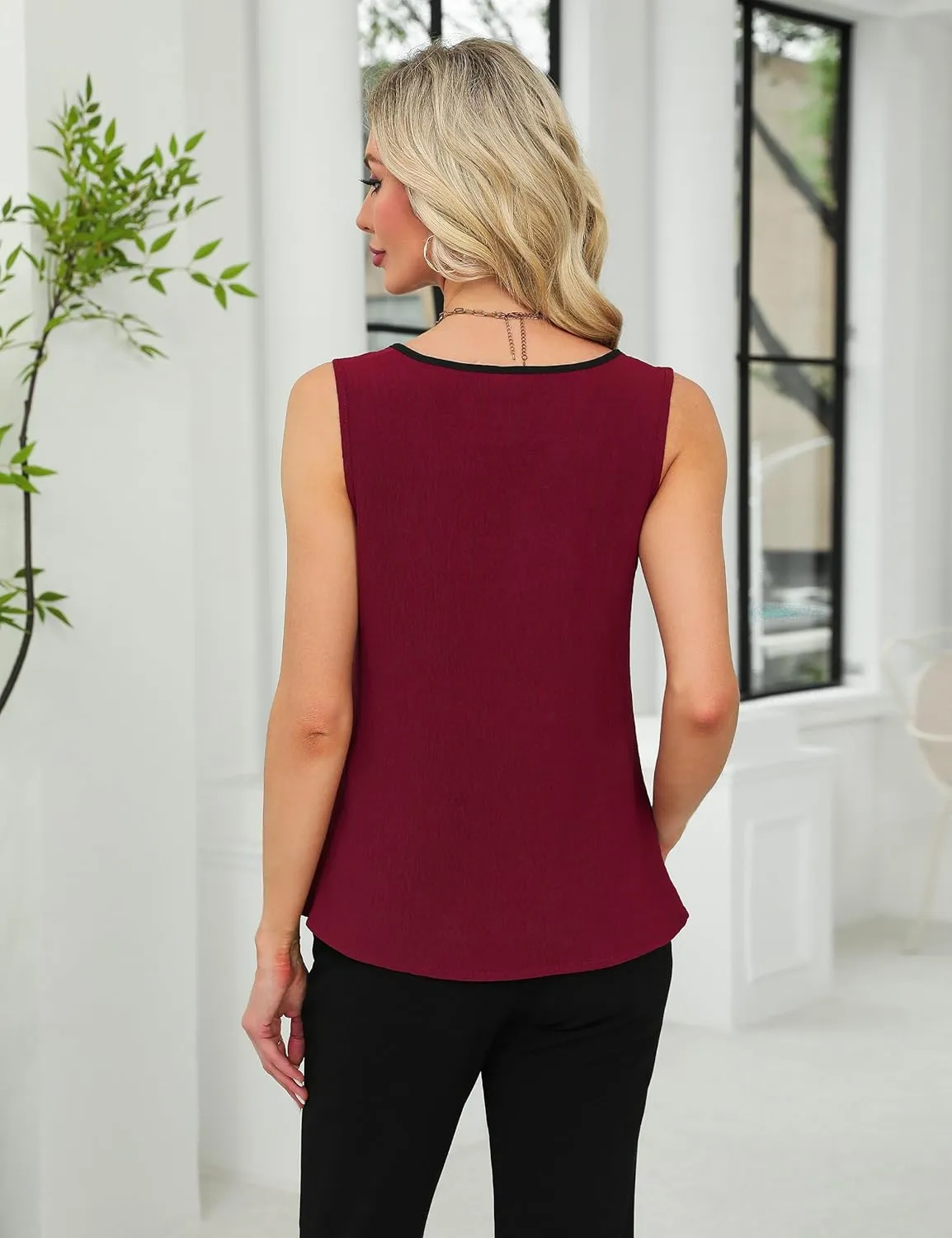 Blooming Jelly Womens Tank Top Summer Business Casual Spring Sleeveless Outfits 2025 Basic Trendy Dressy Work Shirt