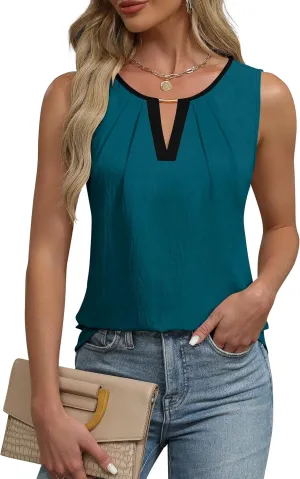 Blooming Jelly Womens Tank Top Summer Business Casual Spring Sleeveless Outfits 2025 Basic Trendy Dressy Work Shirt