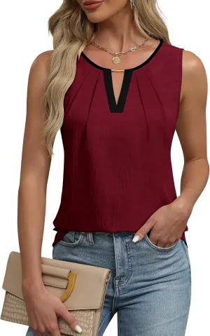 Blooming Jelly Womens Tank Top Summer Business Casual Spring Sleeveless Outfits 2025 Basic Trendy Dressy Work Shirt