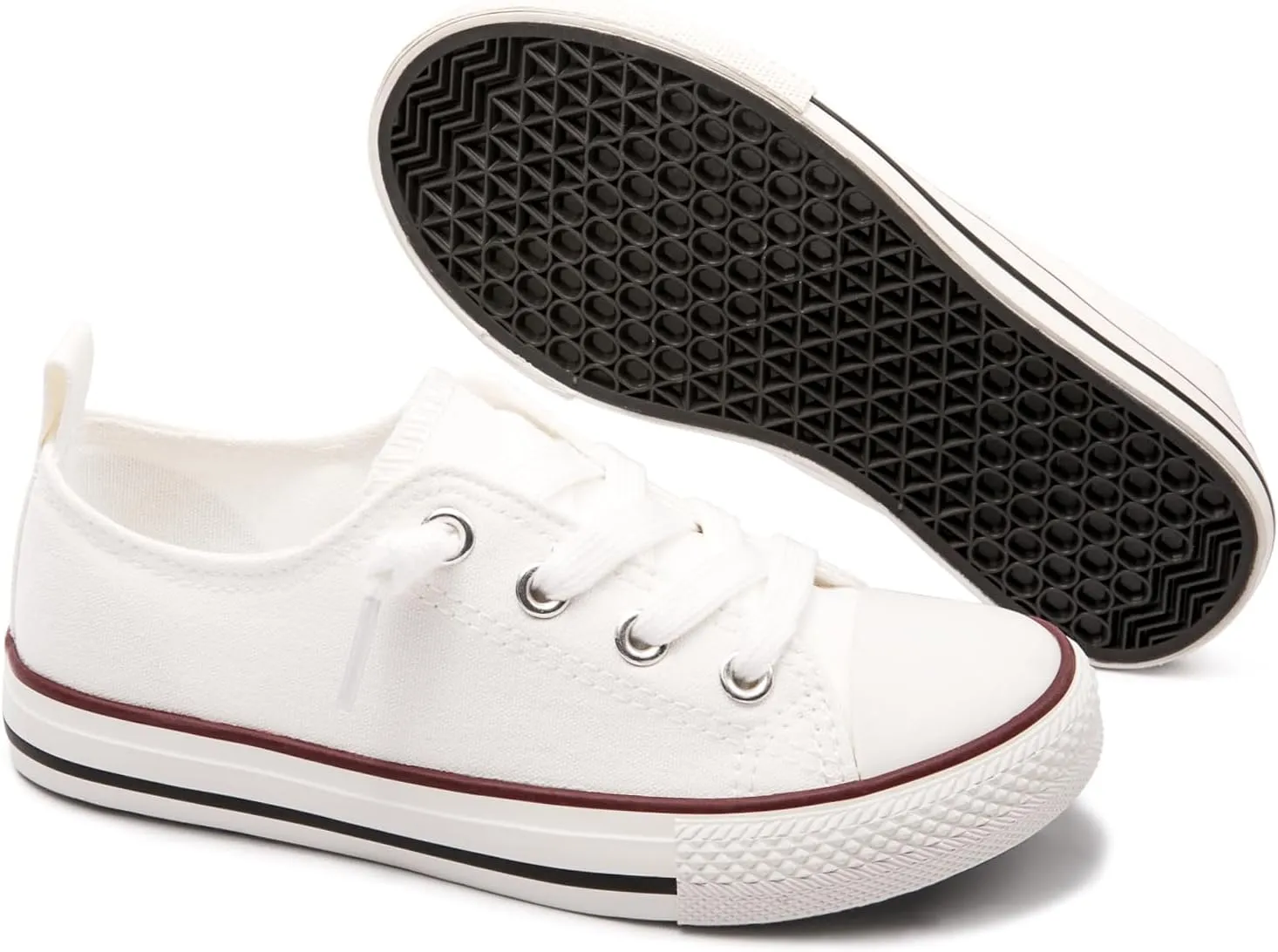 Boy Girls Canvas Shoes Slip on Sneakers Comfort Casual Walking Shoes for Little Kid Big Kid