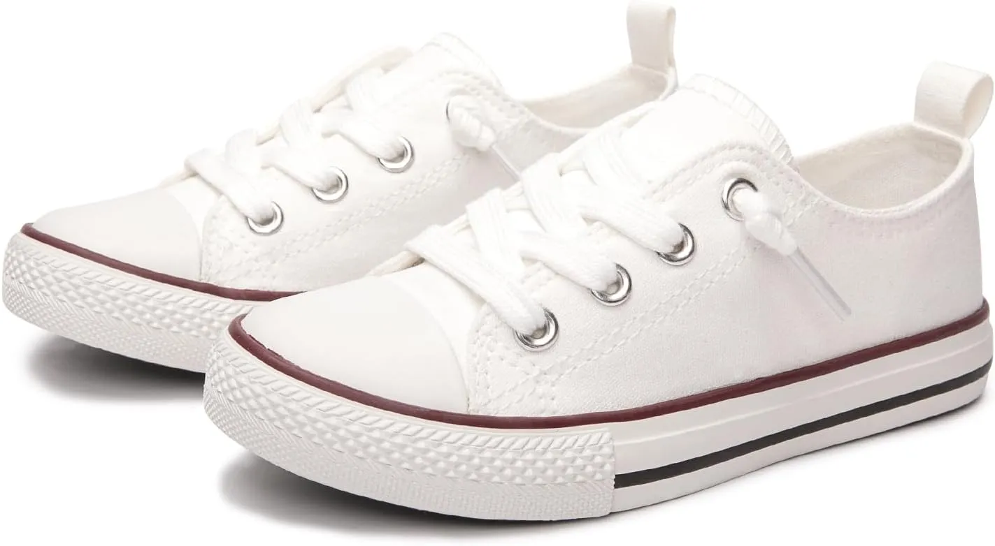 Boy Girls Canvas Shoes Slip on Sneakers Comfort Casual Walking Shoes for Little Kid Big Kid