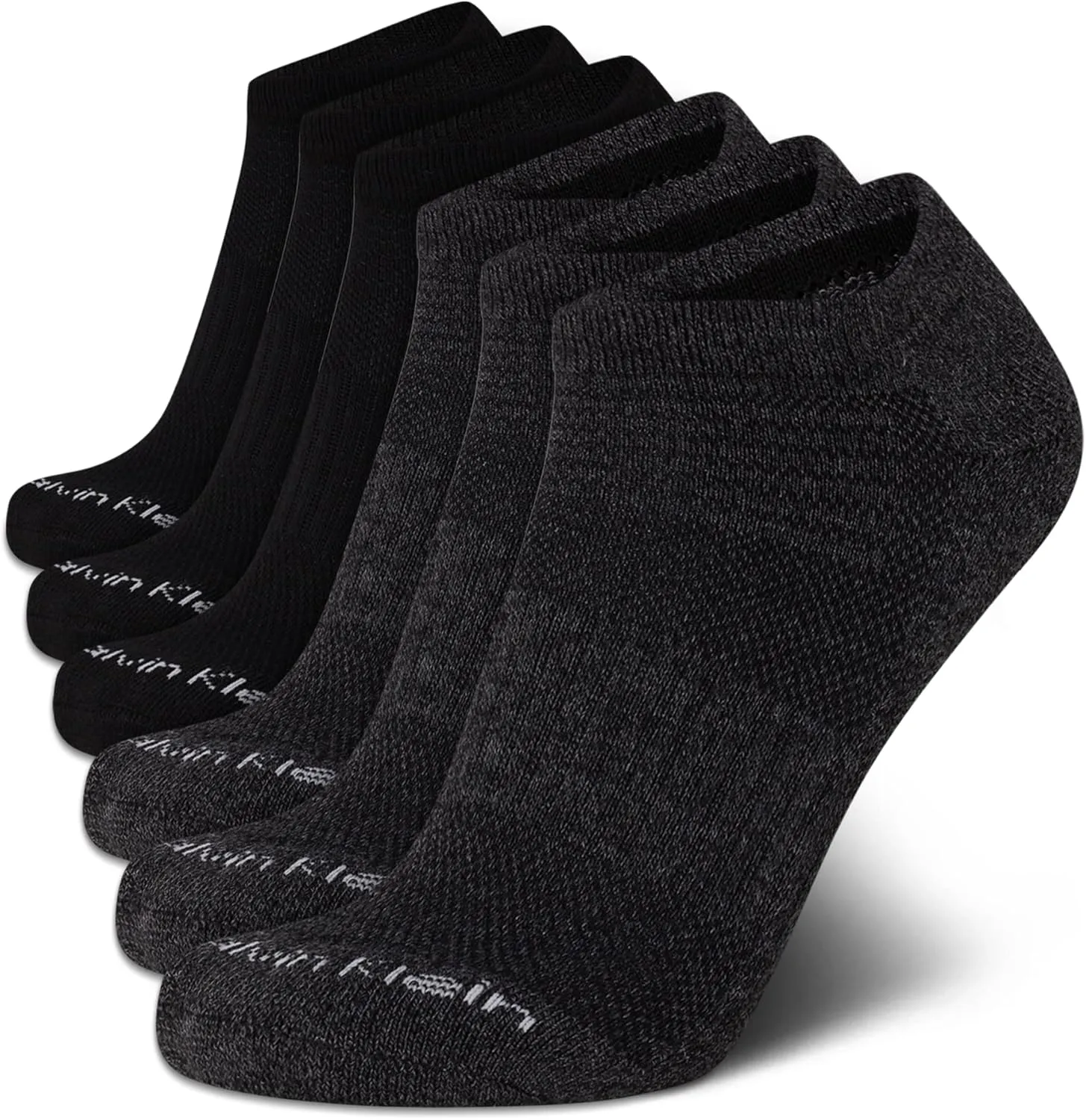 Calvin Klein Men's No Show Cushioned Athletic Low Cut Ankle Socks - 6 Pack Breathable Sport Socks for Men