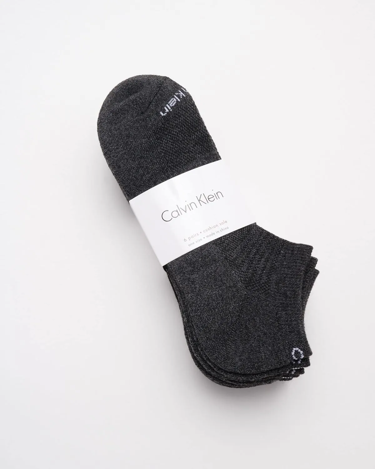 Calvin Klein Men's No Show Cushioned Athletic Low Cut Ankle Socks - 6 Pack Breathable Sport Socks for Men