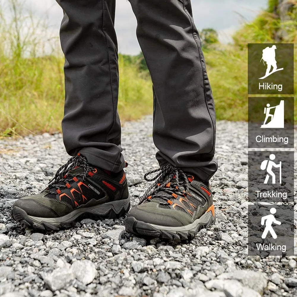 CAMEL CROWN Hiking Shoes Men Breathable Non-Slip Sneakers Lightweight Low Top for Outdoor Trailing Trekking Walking