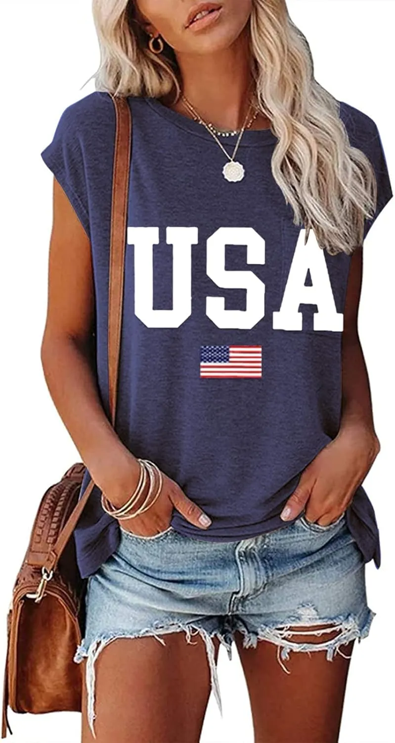 Cap Sleeve Summer Tops for Women Trendy Floral Print Casual V Neck T Shirts Petal Sleeve Blouses
