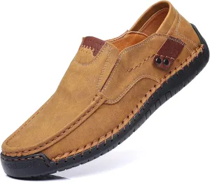 Coramtty Mens Loafers Casual Slip on Shoes Business Moccasins Lightweight Refreshing Classic Slippers Walking Driving Travelling Outdoor