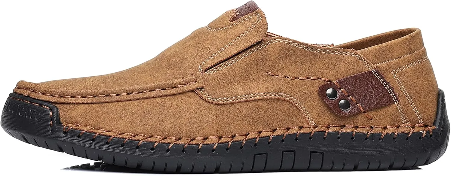 Coramtty Mens Loafers Casual Slip on Shoes Business Moccasins Lightweight Refreshing Classic Slippers Walking Driving Travelling Outdoor