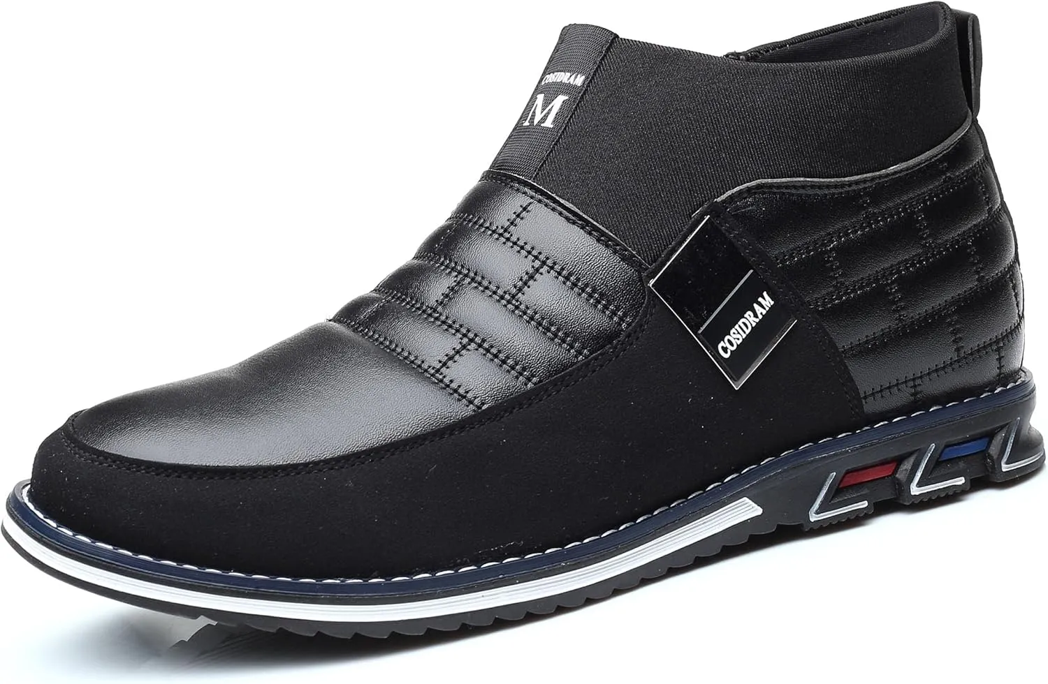 COSIDRAM Men Casual Shoes High-top Loafers Comfort Walking Sneakers Boots for Male