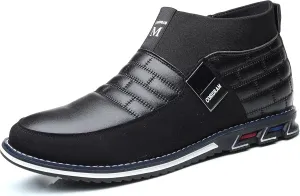 COSIDRAM Men Casual Shoes High-top Loafers Comfort Walking Sneakers Boots for Male