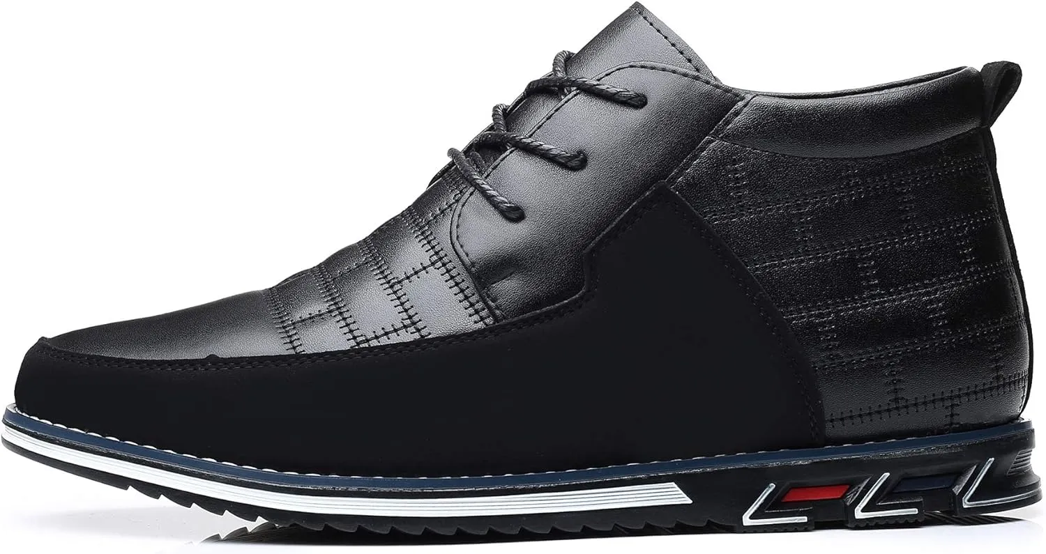 COSIDRAM Men Casual Shoes High-top Loafers Comfort Walking Sneakers Boots for Male