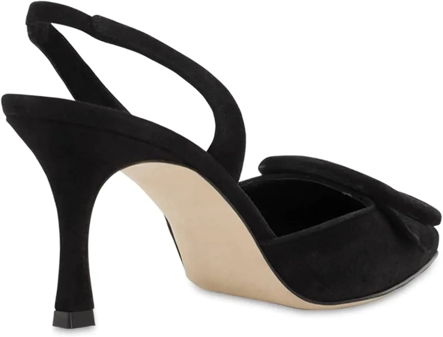 Divanne Slingback Pumps, Women's Pointed Toe Stiletto Pumps Buckle High Heeled Sandals Office Lady Casual Party Wedding Shoes