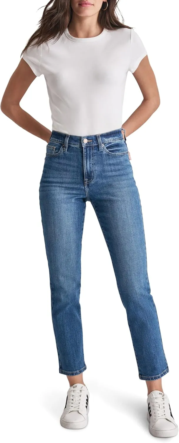DKNY Women's Slim Straight Crop Jeans