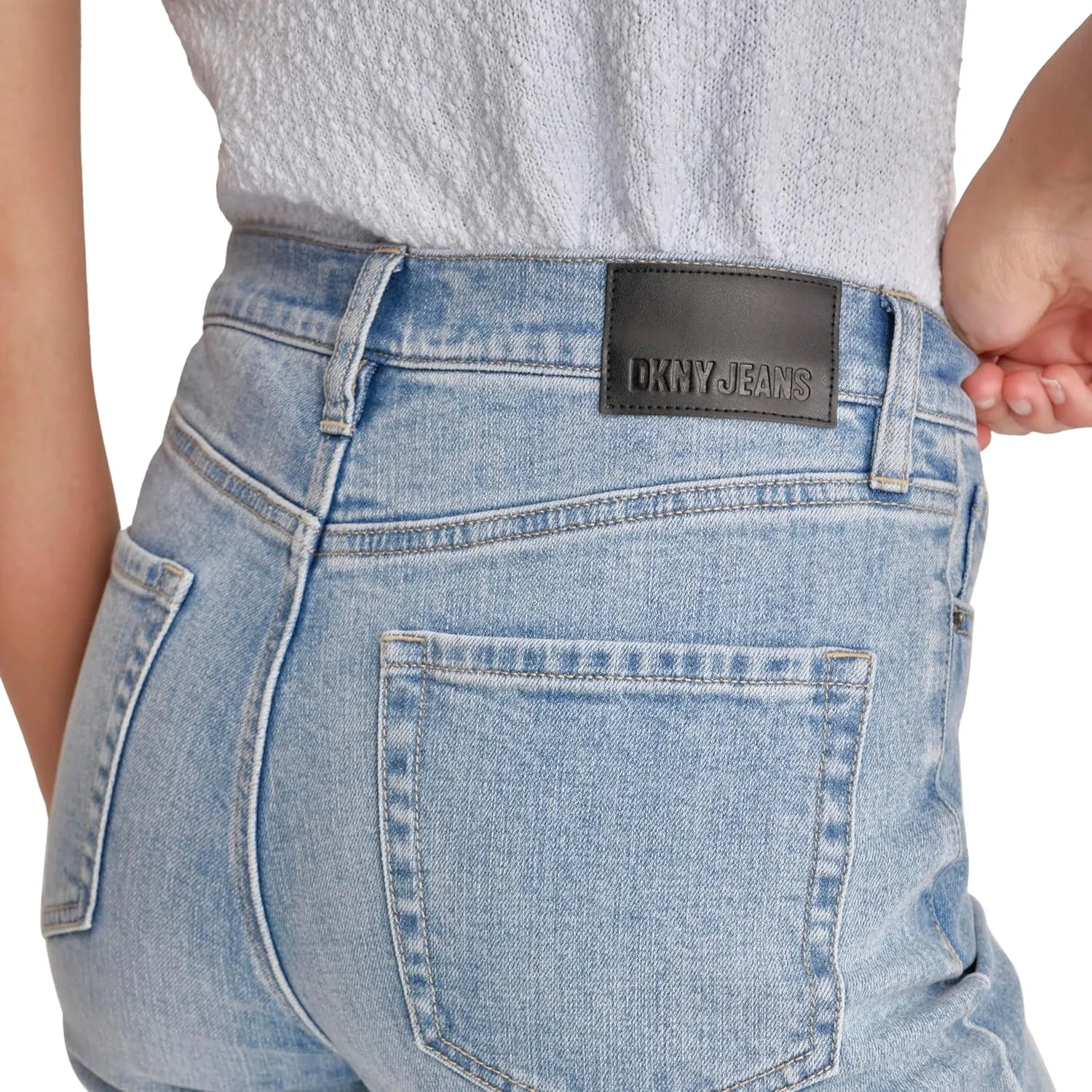DKNY Women's Slim Straight Crop Jeans