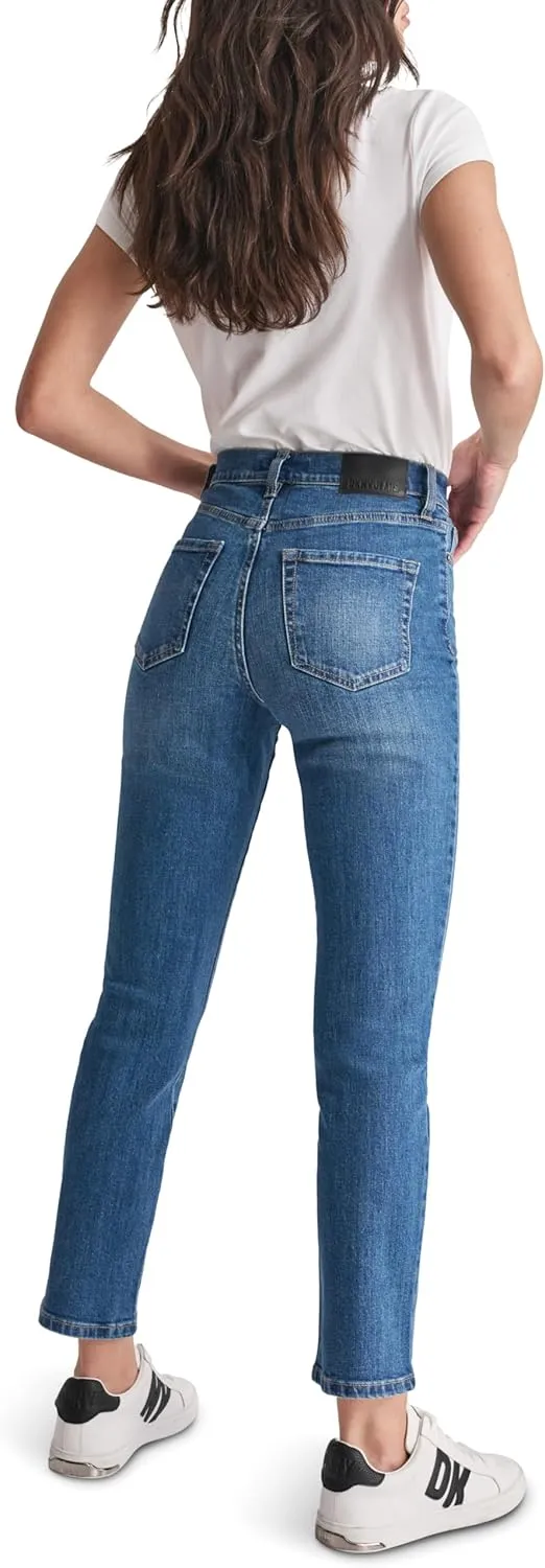 DKNY Women's Slim Straight Crop Jeans