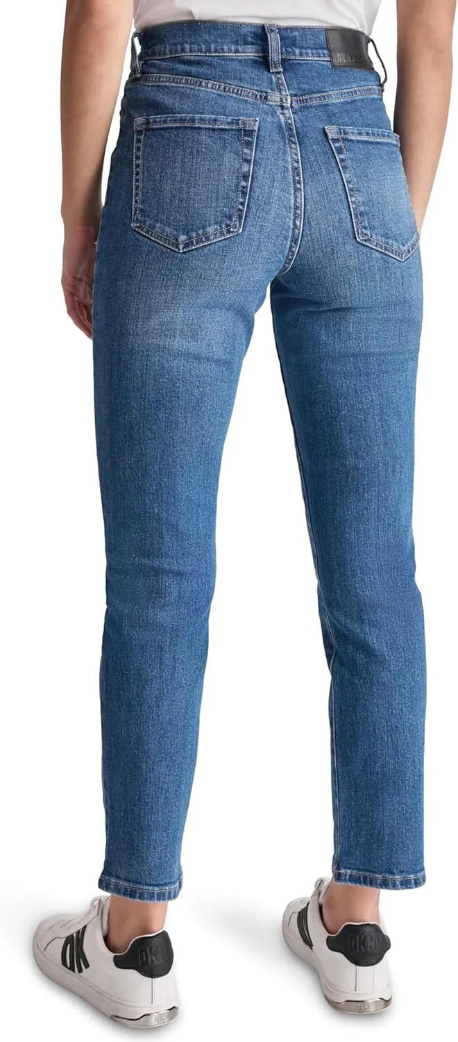 DKNY Women's Slim Straight Crop Jeans