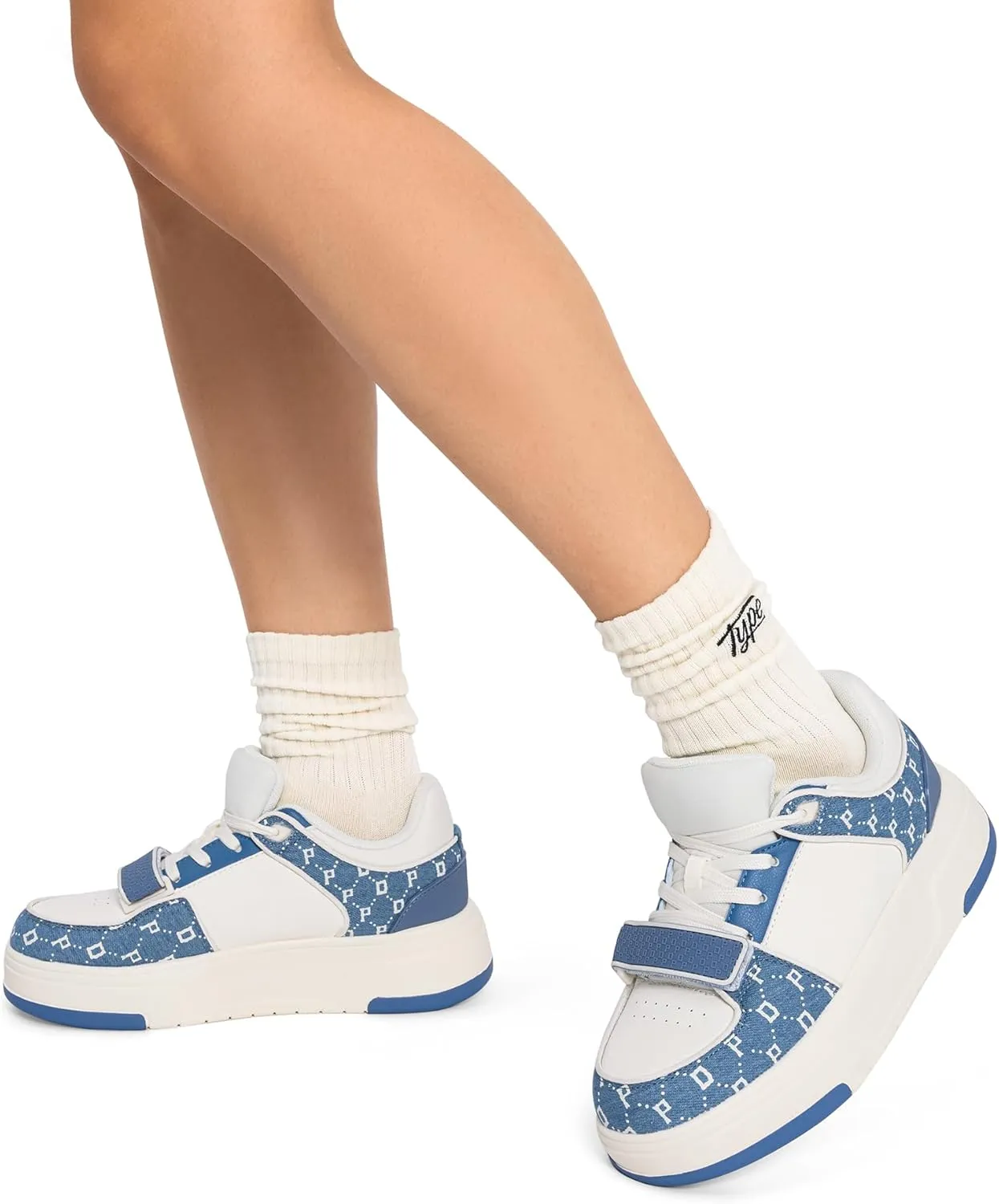 DREAM PAIRS Women Platform Chunky Sneakers Leather Oli Casual Fashion Sneaker