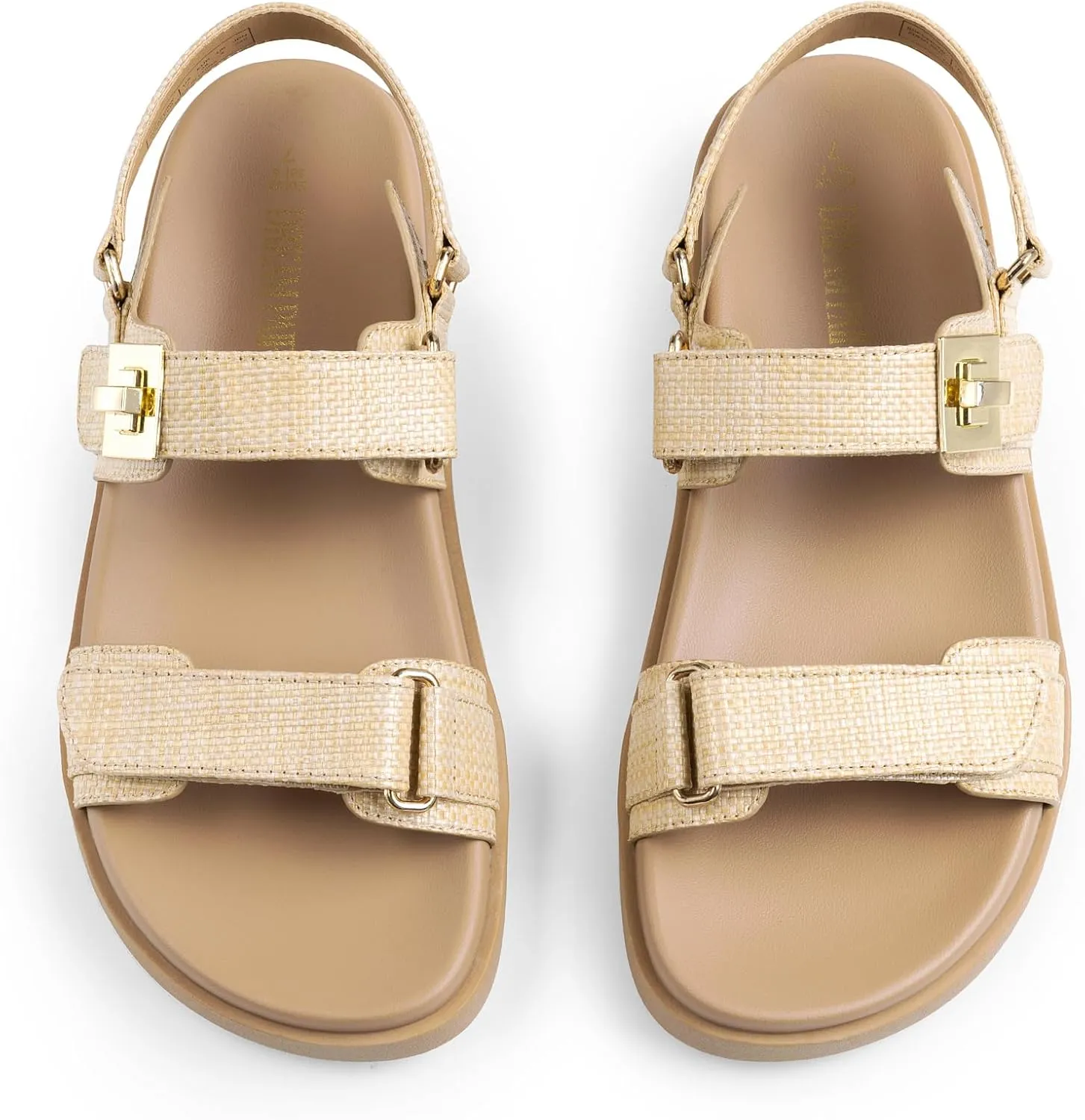 DREAM PAIRS Women's Comfortable Open Toe Flat Sandals Fashion One Band Summer Dessy Sandals