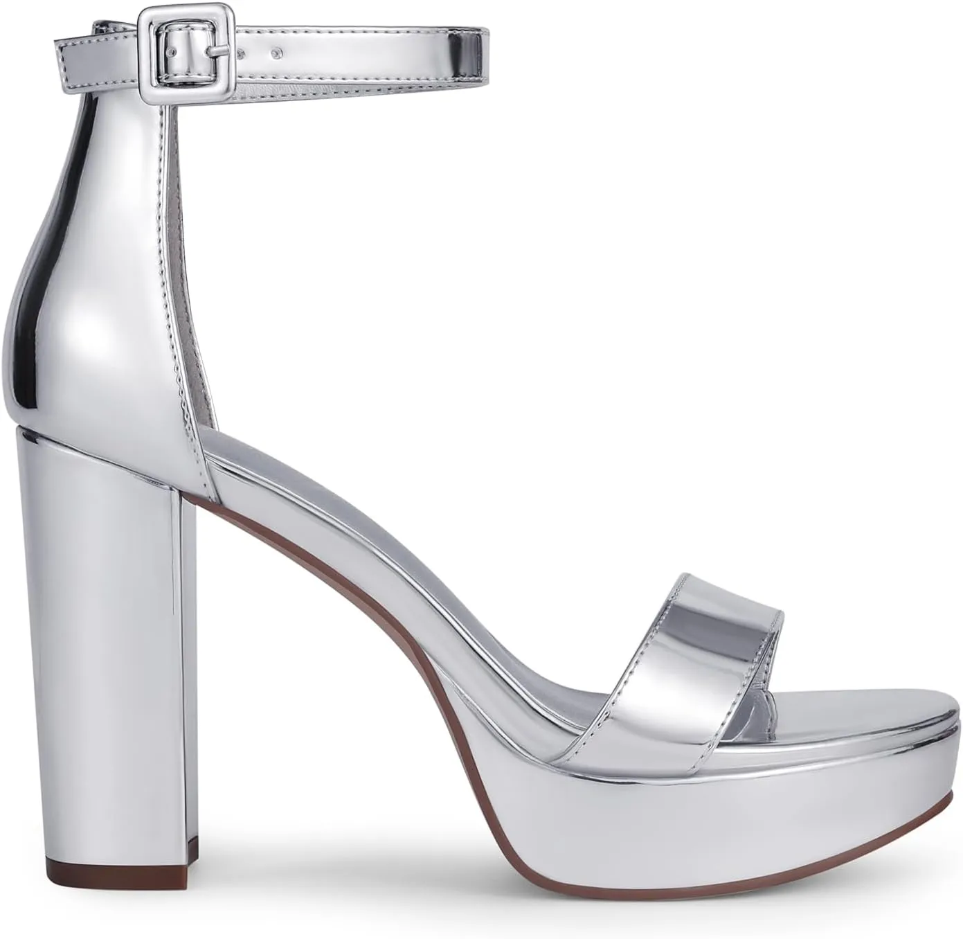 DREAM PAIRS Women's Platform Chunky High Heeled Sandals Open Toe Block Heels Ankle Strap Dress Shoes for Wedding Party Evening