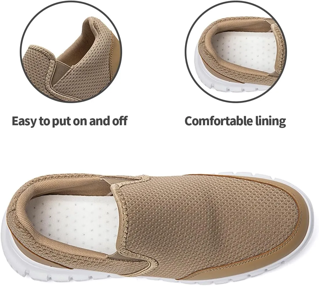 EGMPDA Mens Slip on Loafers Boat Shoes Non Slip Walking Sports Shoes Driving Shoes Casual Office Shoes Gym Lightweight Comfortable Shoes