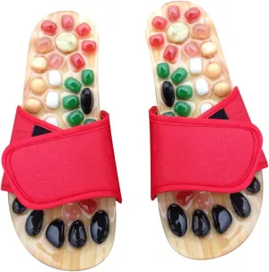 Feet Massage Sliers for Men Women Acupressure Massage Slippers Jade Stones Health Shoes