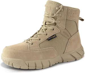 FREE SOLDIER Hiking Work Boots Women's Tactical Boots 6 Inches Lightweight Waterproof Military Boots Outdoors Desert Boots