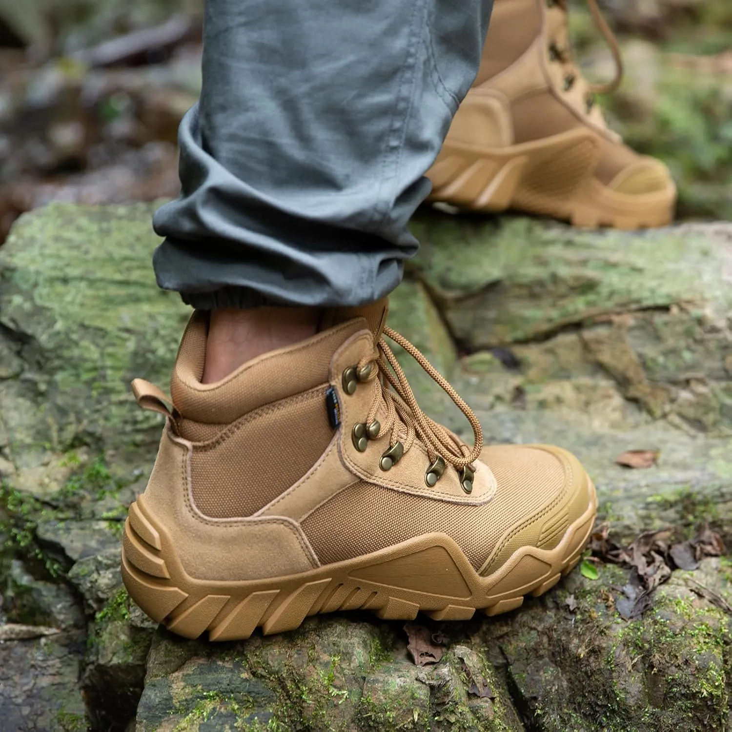 FREE SOLDIER Men's Waterproof Hiking Military Boots