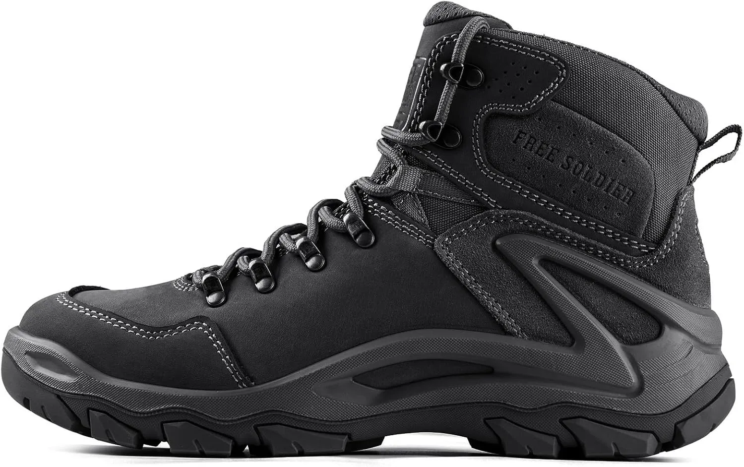 FREE SOLDIER Mens Waterproof Tactical Hiking Boots Combat Work Boots Desert Military Boots