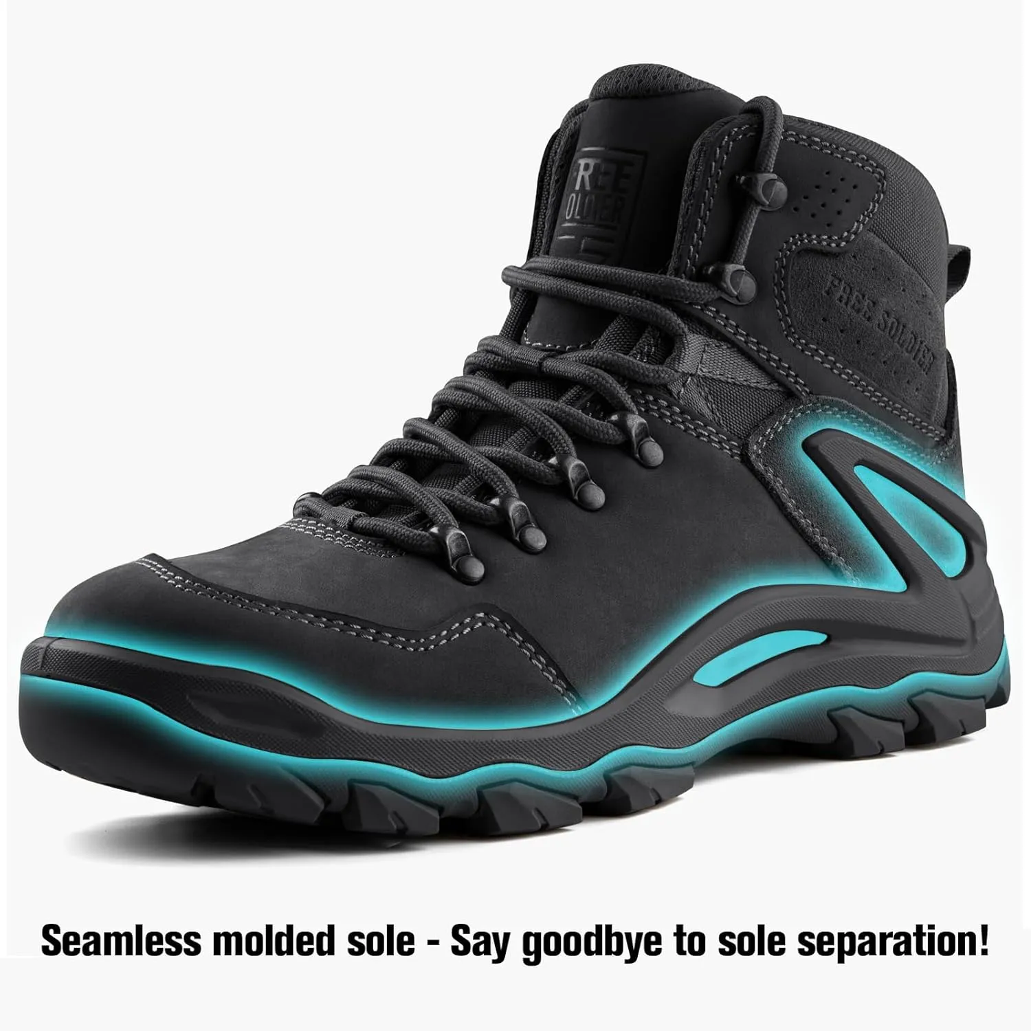 FREE SOLDIER Mens Waterproof Tactical Hiking Boots Combat Work Boots Desert Military Boots