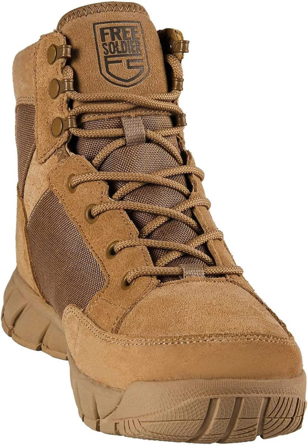 FREE SOLDIER Waterproof Hiking Boots Men's Tactical Work Boots Breathable Desert Boots 6 Inches Lightweight Military Boots