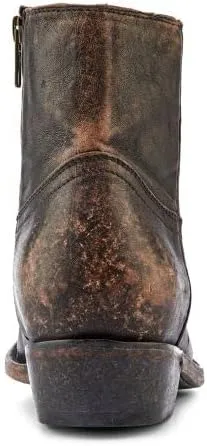 Frye Billy Inside Zip Booties for Women Crafted from Antiqued Leather with Wellington Stitchwork, Brass Hardware - 5 ¾” Shaft