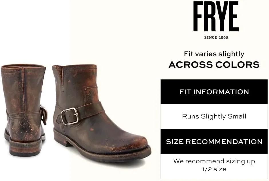 Frye Veronica Booties for Women Made from Full Grain Brush-Off Leather with Antique Metal Hardware and Waterproof, Hand-Stitched Goodyear Welt Construction