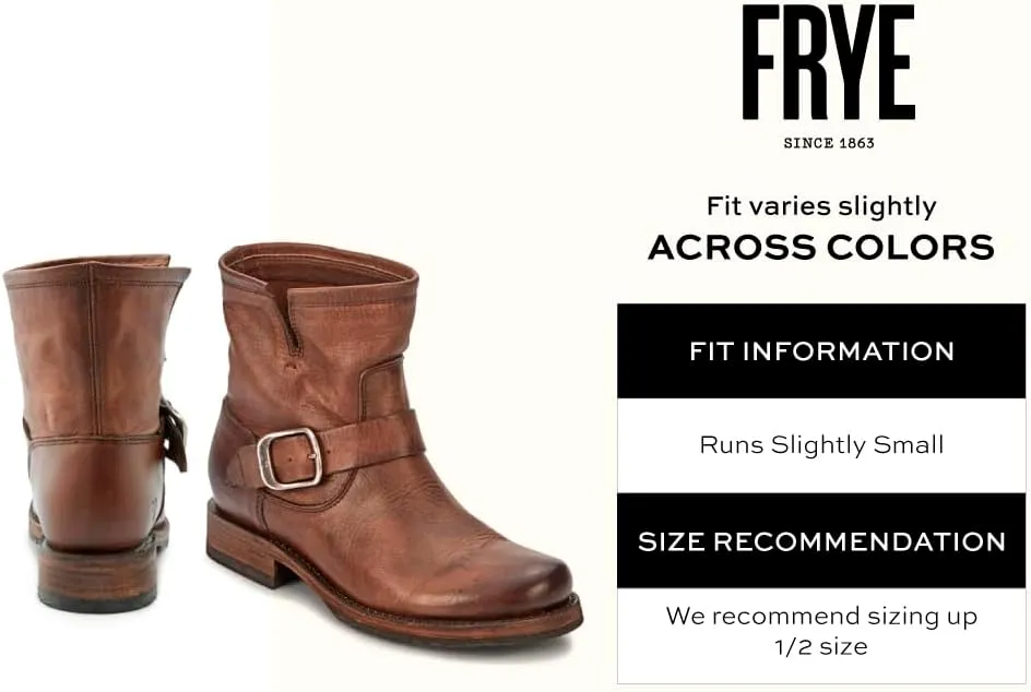 Frye Veronica Booties for Women Made from Full Grain Brush-Off Leather with Antique Metal Hardware and Waterproof, Hand-Stitched Goodyear Welt Construction