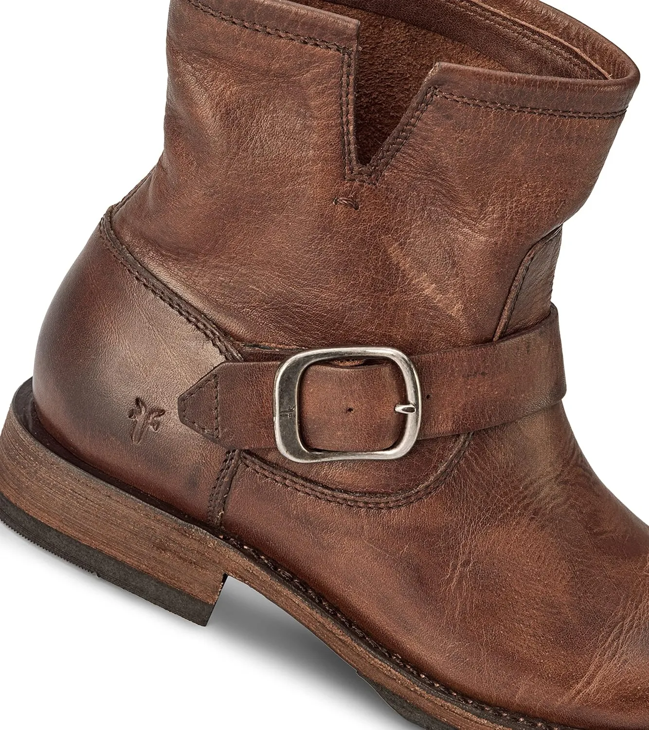 Frye Veronica Booties for Women Made from Full Grain Brush-Off Leather with Antique Metal Hardware and Waterproof, Hand-Stitched Goodyear Welt Construction